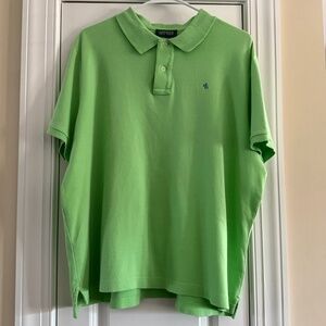 Lauren Ralph Lauren women's knit lime green polo shirt size 1X